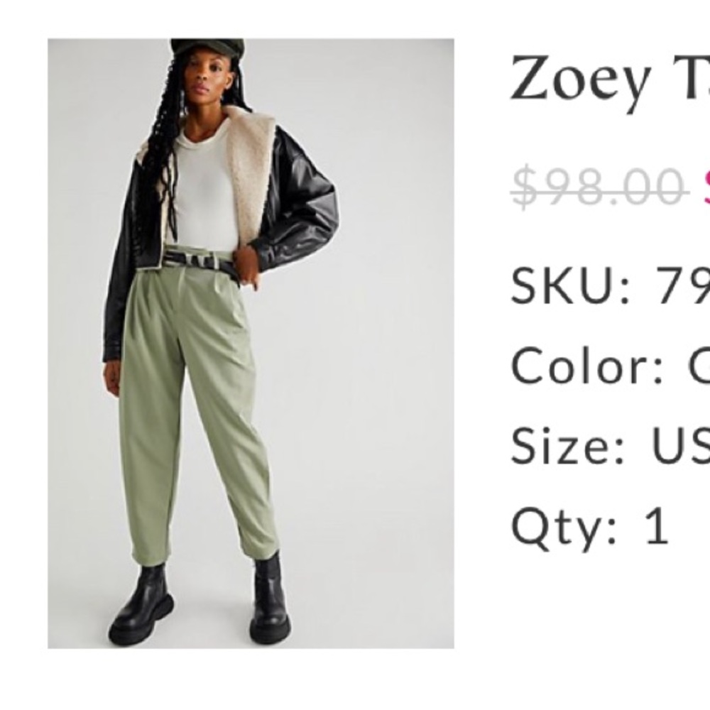 Zoey tapered trousers free people